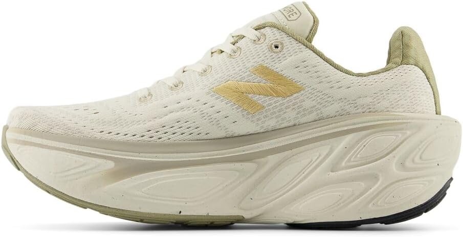 image:imageNew Balance Womens Fresh Foam X More V5 Road Running ShoesLinenStonewareGold Metallic