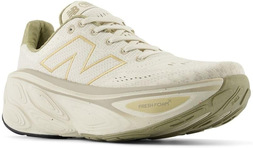 image:imageNew Balance Womens Fresh Foam X More V5 Road Running ShoesLinenStonewareGold Metallic