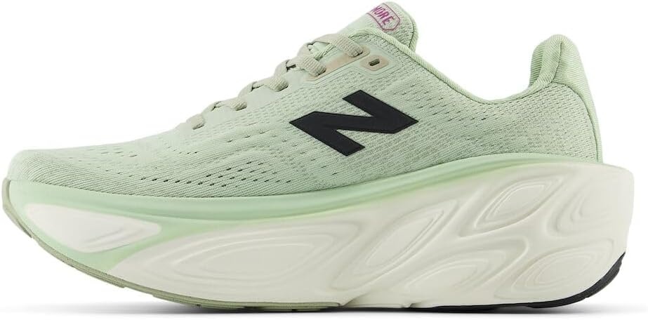 image:imageNew Balance Womens Fresh Foam X More V5 Road Running ShoesNatural MintPurple FuchsiaBlack