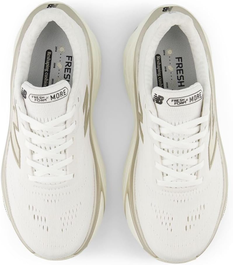 image:imageNew Balance Womens Fresh Foam X More V5 Road Running ShoesWhiteSea SaltLight Gold Metallic