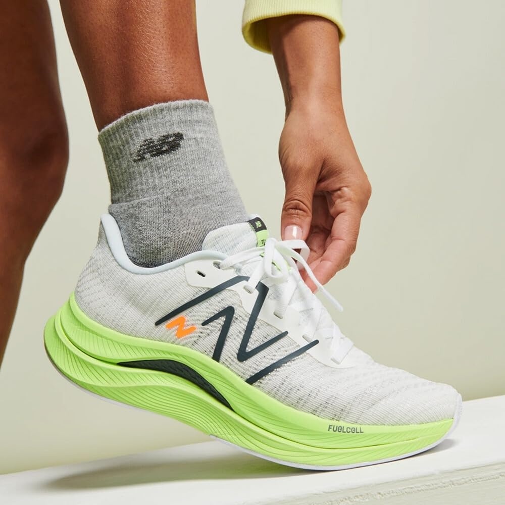 image:imageNew Balance Womens FuelCell Propel V4 Running ShoeWhiteBleached Lime GloGraphite