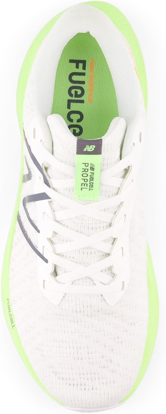 image:imageNew Balance Womens FuelCell Propel V4 Running ShoeWhiteBleached Lime GloGraphite