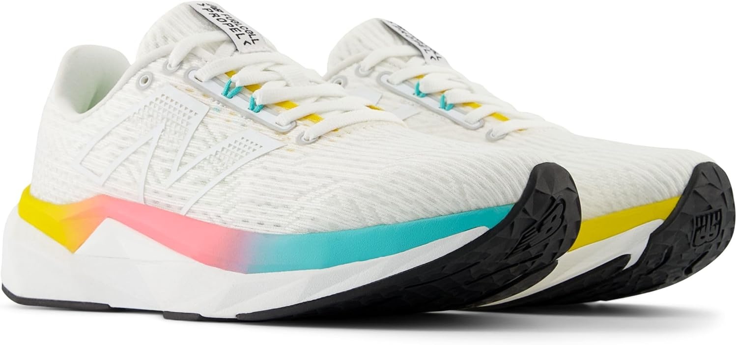 image:imageNew Balance Womens FuelCell Propel V5 Running ShoesWhiteCyber JadeGinger Lemon