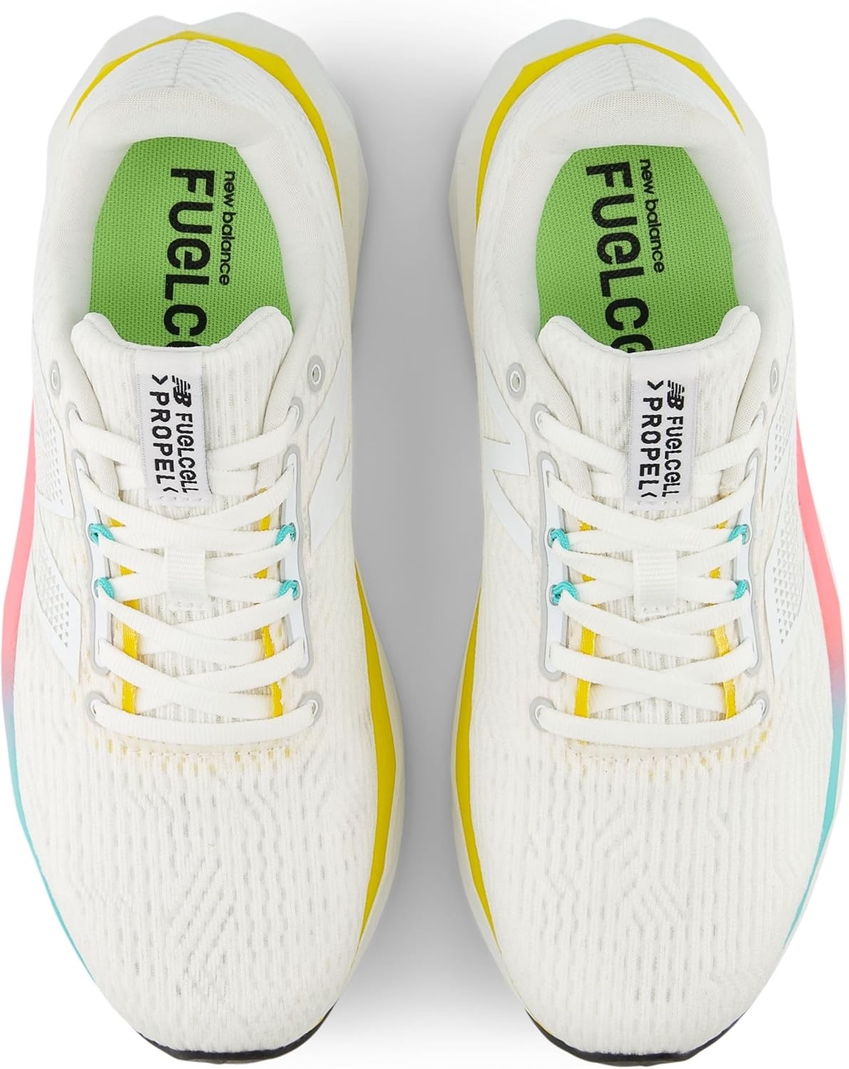 image:imageNew Balance Womens FuelCell Propel V5 Running ShoesWhiteCyber JadeGinger Lemon