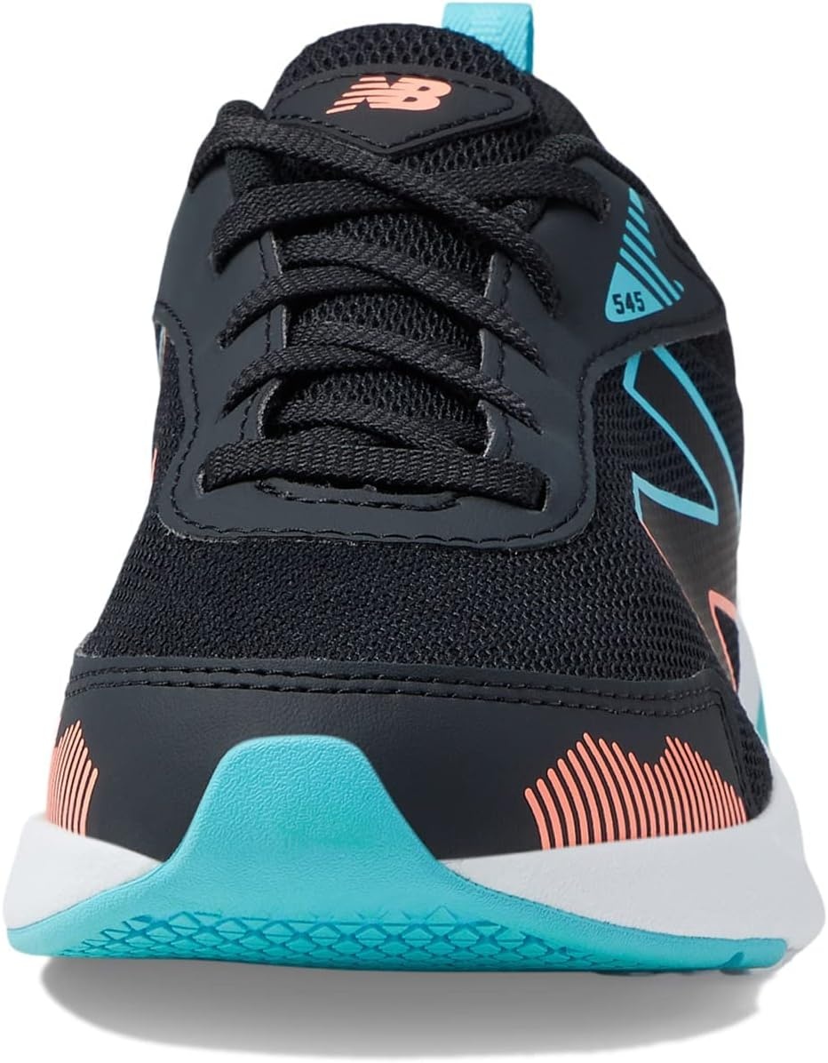 image:imageNew Balance unisexchild 545 V1 LaceupBlackGrapefruitSummer Aqua