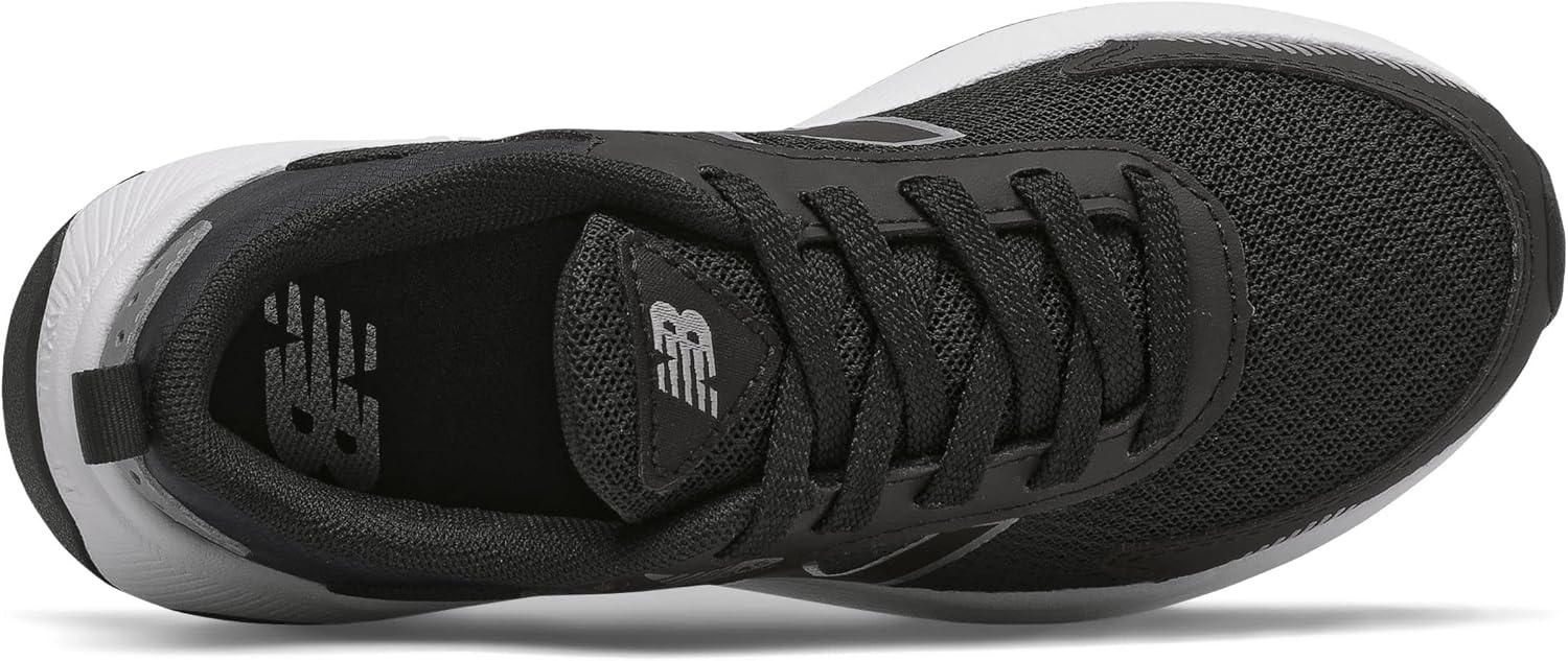 image:imageNew Balance unisexchild 545 V1 LaceupBlackWhiteSilver Metallic