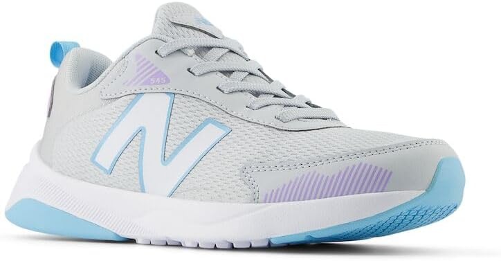 image:imageNew Balance unisexchild 545 V1 LaceupGraniteLilac GloTeam Sky Blue