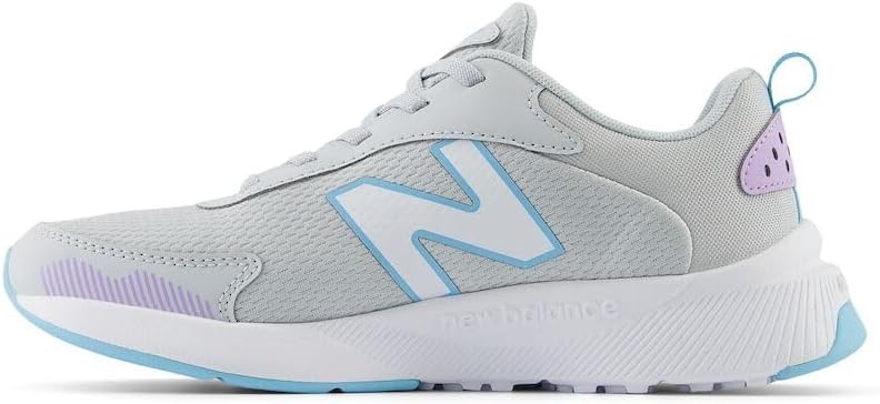image:imageNew Balance unisexchild 545 V1 LaceupGraniteLilac GloTeam Sky Blue