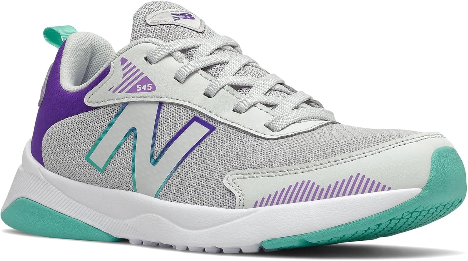 image:imageNew Balance unisexchild 545 V1 LaceupSummer FogDeep VioletSummer Jade