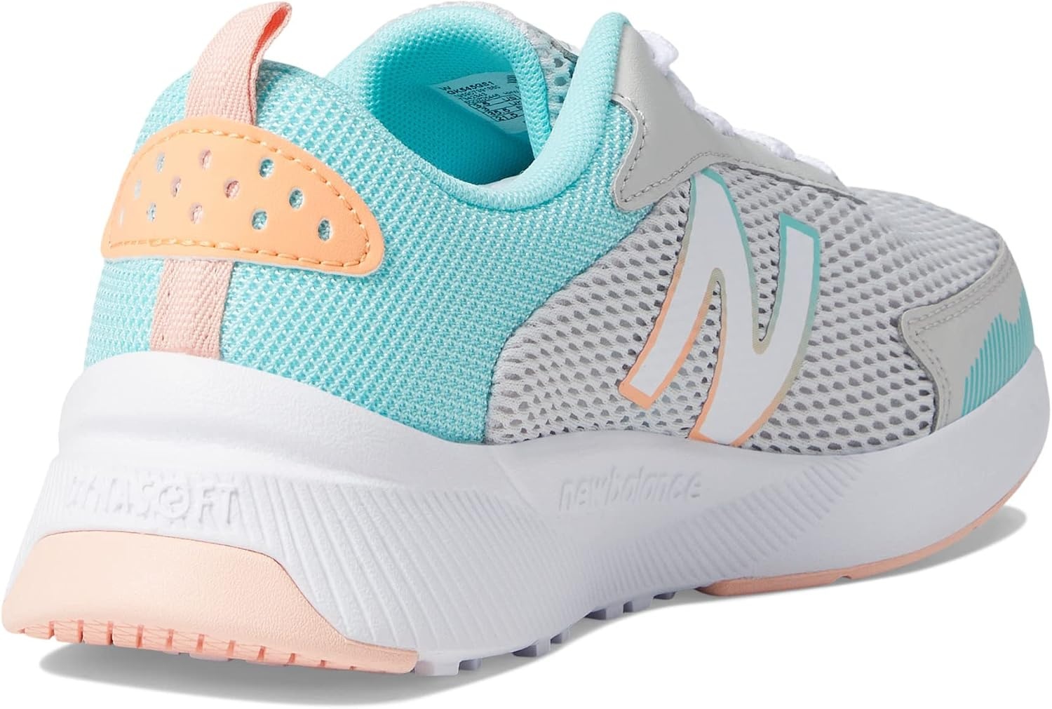 image:imageNew Balance unisexchild 545 V1 LaceupSummer FogSurfPeach Glaze