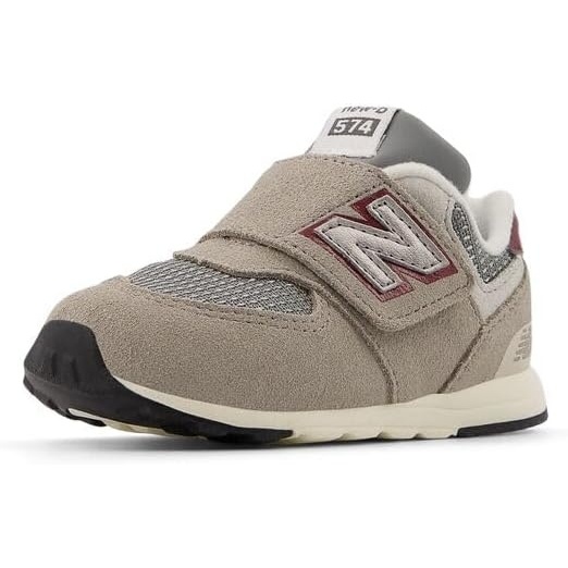 image:imageNew Balance Baby Boys 574 Newb HookandLoop Sneakers Casual ShoesArid StoneMonarch Burgundy