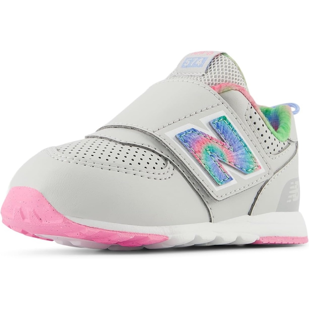 image:imageNew Balance Baby Boys 574 Newb HookandLoop Sneakers Casual ShoesGrey MatterSignal Pink
