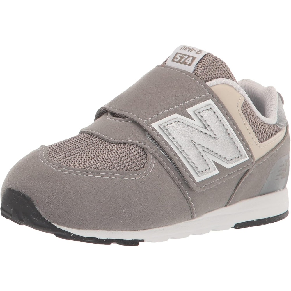 image:imageNew Balance Baby Boys 574 Newb HookandLoop Sneakers Casual ShoesRain CloudSilver Metallic