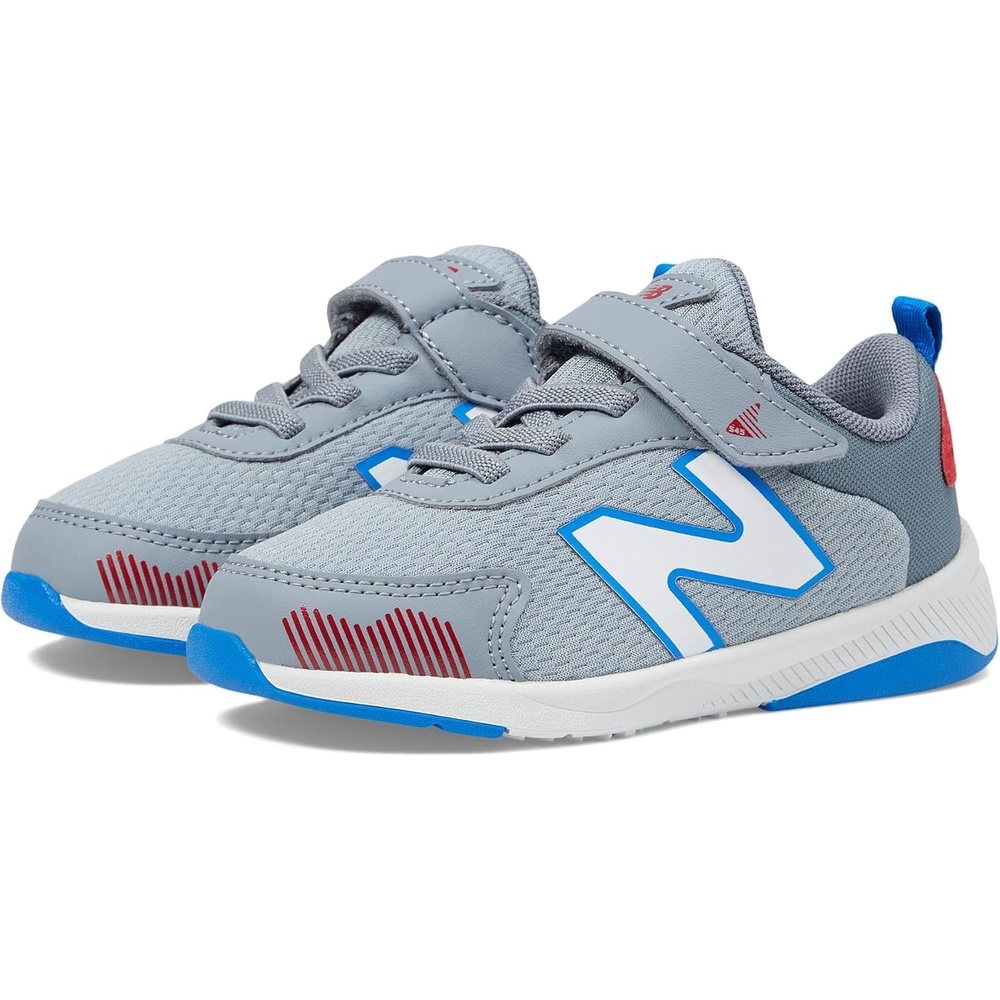 image:imageNew Balance Baby Boys Dynasoft 545 V1 Bungee Lace SneakersSteelTeam RedBlue Oasis