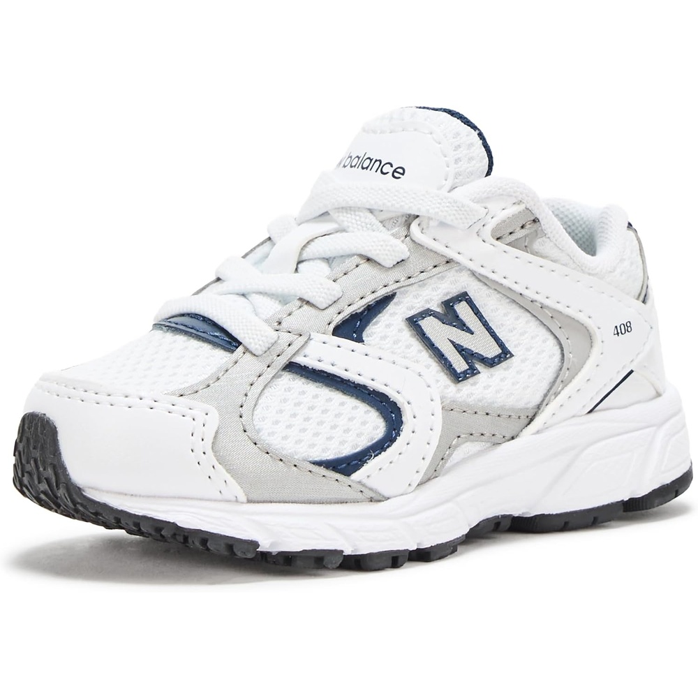 image:imageNew Balance Kids 408 Bungee Lace Casual ShoesWhiteNatural Indigo