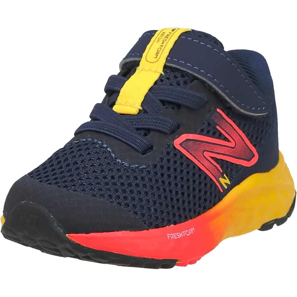 image:imageNew Balance Kids Fresh Foam Arishi V4 Running ShoesTeam NavyElectric RedEgg Yolk