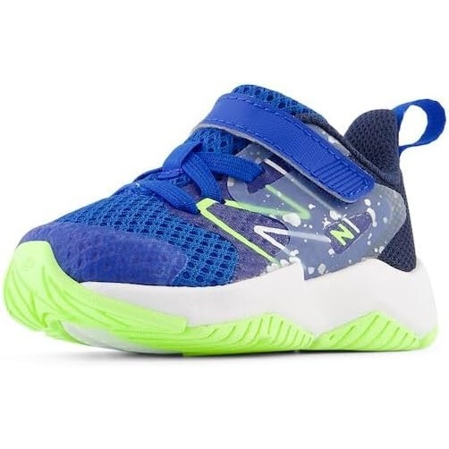 image:imageNew Balance Kids Rave Run V2 Hook and Loop Road Running ShoesTeam RoyalBlue OasisBleached Lime Glo