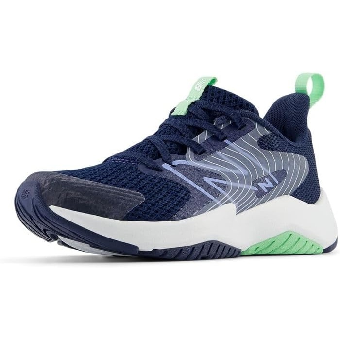 image:imageNew Balance Kids Rave Run V2 LaceUp Running ShoesNb NavyElectric SkySweetgrass