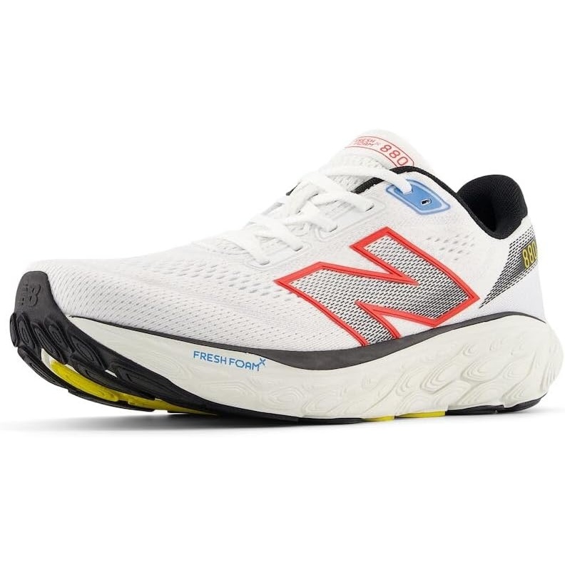 image:imageNew Balance Mens Fresh Foam X 880 V14 Running ShoeWhiteNeo FlameBlack
