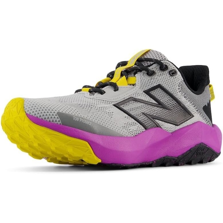 image:imageNew Balance Womens Dynasoft Nitrel V6 Trail Running ShoesRain CloudPurple FuchsiaGinger Lemon