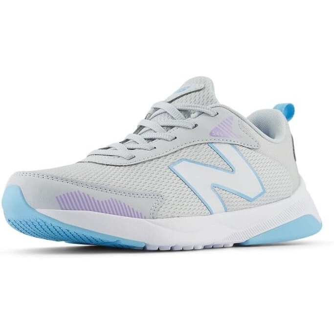 image:imageNew Balance unisexchild 545 V1 LaceupGraniteLilac GloTeam Sky Blue