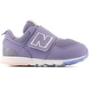 New Balance Baby Boys’ 574 New-b Hook-and-Loop Sneakers | Casual Shoes(Astral Purple/Clear Yellow)