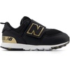 New Balance Baby Boys’ 574 New-b Hook-and-Loop Sneakers | Casual Shoes(Black/Gold)