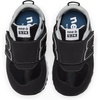 New Balance Baby Boys’ 574 New-b Hook-and-Loop Sneakers | Casual Shoes(Black/Silver Metallic)