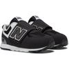 New Balance Baby Boys’ 574 New-b Hook-and-Loop Sneakers | Casual Shoes(Black/Silver Metallic)