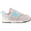 New Balance Baby Boys’ 574 New-b Hook-and-Loop Sneakers | Casual Shoes(Brighton Grey/Summer Aqua/Lilac Cloud)