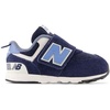 New Balance Baby Boys’ 574 New-b Hook-and-Loop Sneakers | Casual Shoes(Nb Navy/Heritage Blue)