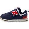 New Balance Baby Boys’ 574 New-b Hook-and-Loop Sneakers | Casual Shoes(Nb Navy/Team Red)