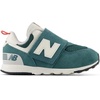 New Balance Baby Boys’ 574 New-b Hook-and-Loop Sneakers | Casual Shoes(New Spruce/Blast Red)