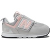 New Balance Baby Boys’ 574 New-b Hook-and-Loop Sneakers | Casual Shoes(Rain Cloud/Pink Haze)