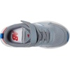 New Balance Baby Boys’ Dynasoft 545 V1 Bungee Lace Sneakers(Steel/Team Red/Blue Oasis)