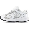 New Balance Kid’s 408 Bungee Lace | Casual Shoes(Nb 103 White/Silver Metallic)