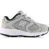 New Balance Kid’s 408 Bungee Lace | Casual Shoes(Raincloud/Silver Metallic)