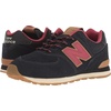 New Balance Kids’ 574 V1 Lace-Up Sneakers(Black/Earth Red)