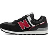 New Balance Kids’ 574 V1 Lace-Up Sneakers(Black/Shadow Red)