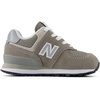 New Balance Kids’ 574 V1 Lace-Up Sneakers(Grey/White)