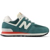 New Balance Kids’ 574 V1 Lace-Up Sneakers(New Spruce/Blast Red)