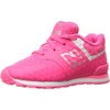 New Balance Kids’ 574 V1 Lace-Up Sneakers(Pink/Silver)
