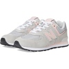 New Balance Kids’ 574 V1 Lace-Up Sneakers(Rain Cloud/Pink Haze)