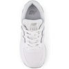New Balance Kids’ 574 V1 Lace-Up Sneakers(White/Silver Metalic)