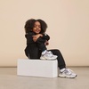 New Balance Kids’ Performance Cushioned No Show Socks – 8 Pairs – Breathable Mesh Arch Support(Legacy White (Purple Logo))