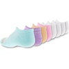 New Balance Kids’ Performance Cushioned No Show Socks – 8 Pairs – Breathable Mesh Arch Support(White/Pastel)