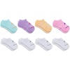 New Balance Kids’ Performance Cushioned No Show Socks – 8 Pairs – Breathable Mesh Arch Support(White/Pastel)
