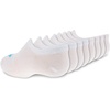 New Balance Kids’ Performance Liner Socks – 8 Pairs – Breathable Half Cushion & Arch Support(White (Red/Blue Logo))
