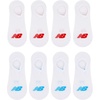 New Balance Kids’ Performance Liner Socks – 8 Pairs – Breathable Half Cushion & Arch Support(White (Red/Blue Logo))