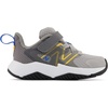 New Balance Kids Rave Run V2 Bungee | Road Running Shoes(Rain Cloud/Vibrant Apricot/Marblehead)